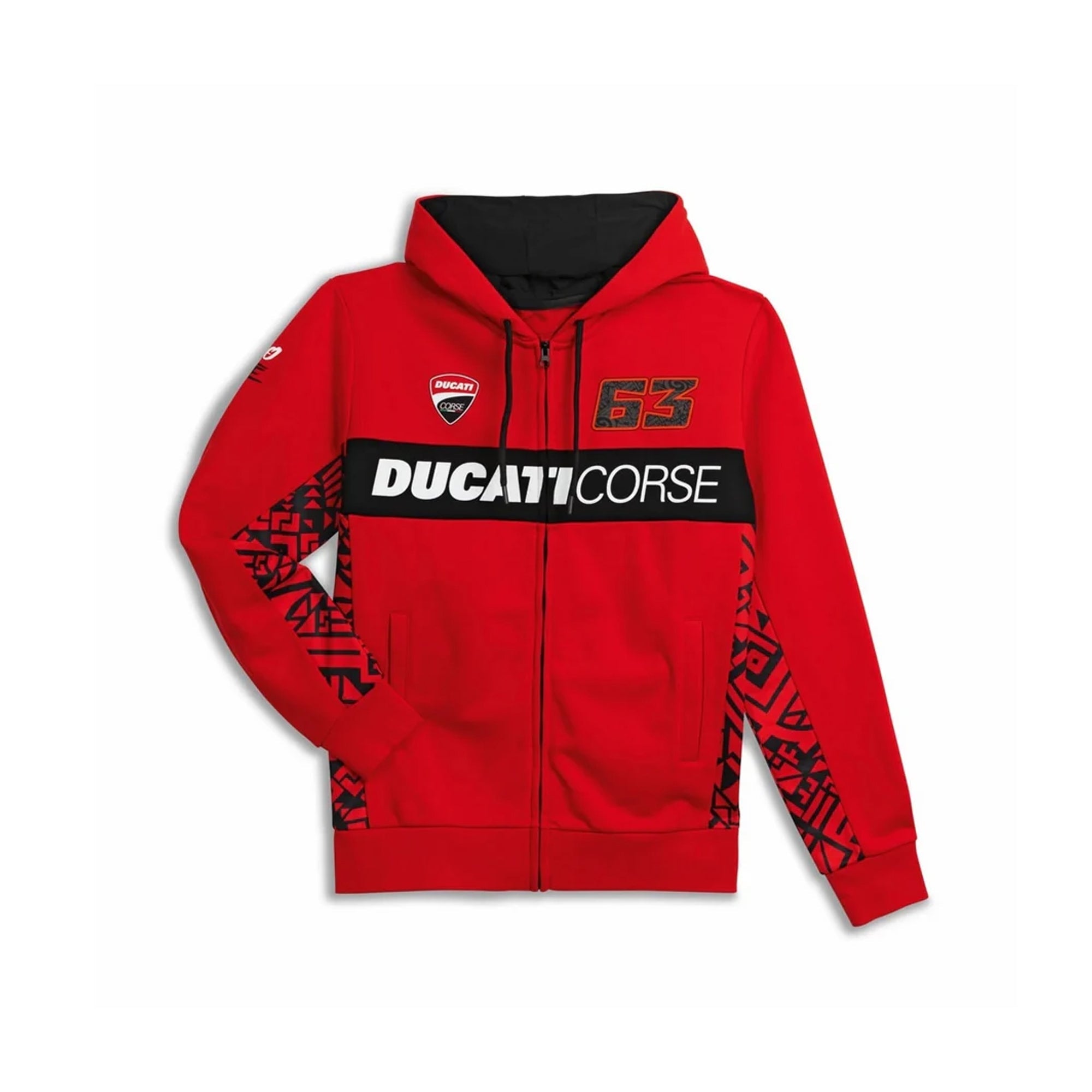 DUCATI - FULL ZIP HOODIE PECCO BAGNAIA 63 ROJO – 1 – Maximomoto PT