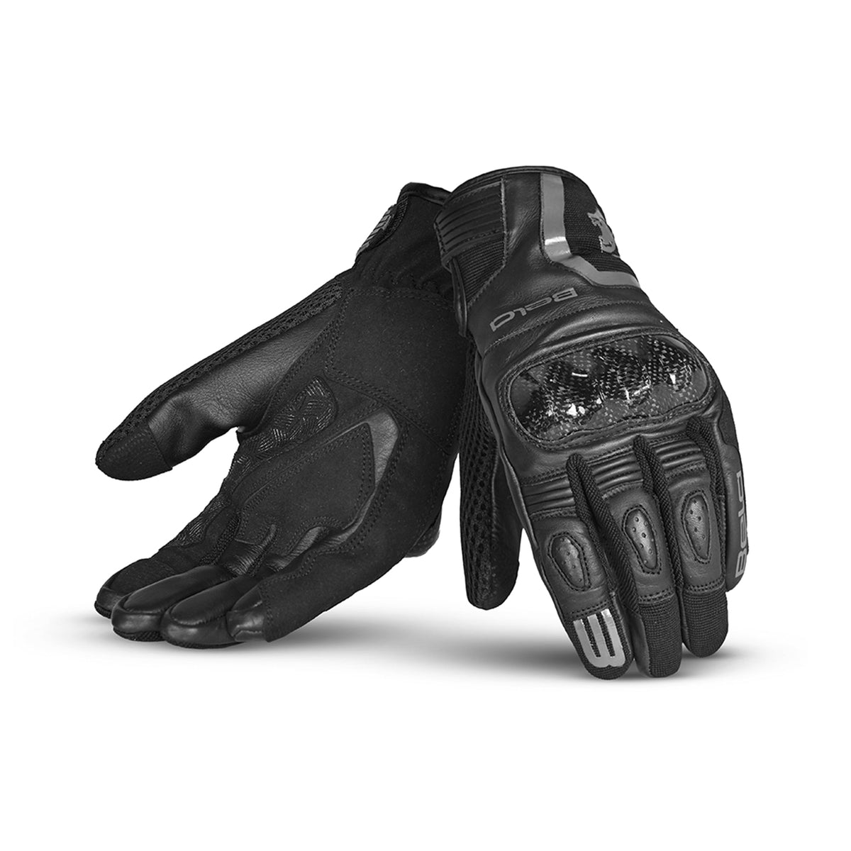 BELA AIR FLOW Moto Couro Luvas Senhora Preto