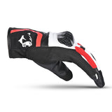 BELA AIR FLOW Moto Couro Luvas Preto Branco Vermelho