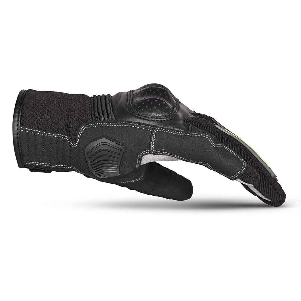 BELA DRIFT Moto Textil Luvas Preto Amarelo Fluorescente