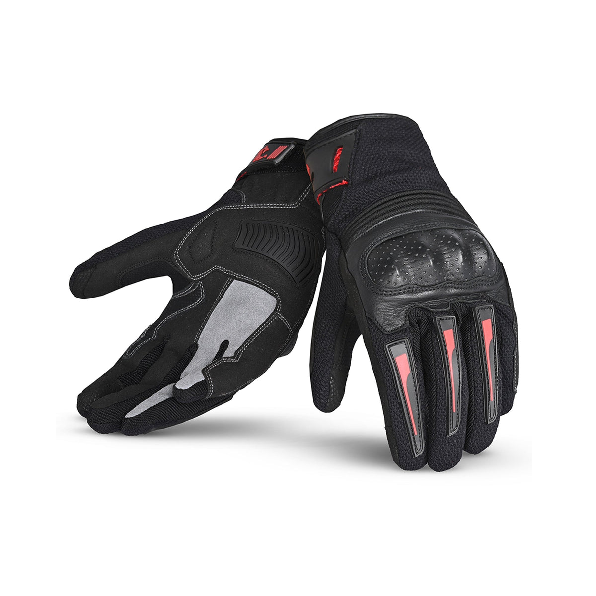 BELA DRIFT Moto Textil Luvas Preto Vermelho