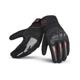 BELA DRIFT Moto Textil Luvas Preto Vermelho