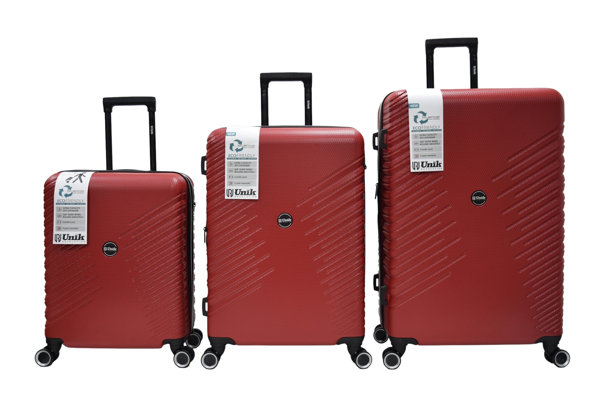 UNIK - GAZA TRAVEL MALETA ROJO CEREZA SET 3 – 1 – Maximomoto PT