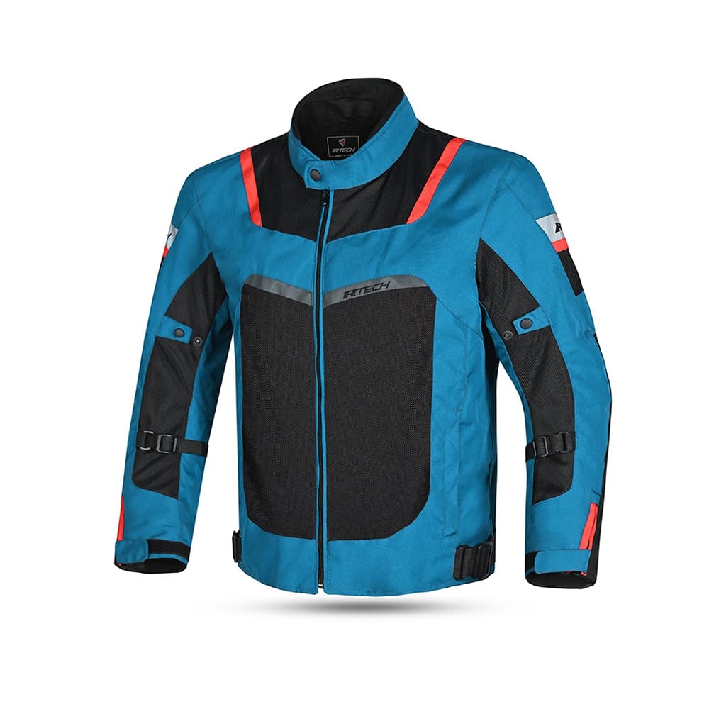 R-TECH SPIRAL MESH Moto Casacos Azul Claro Preto Vermelho