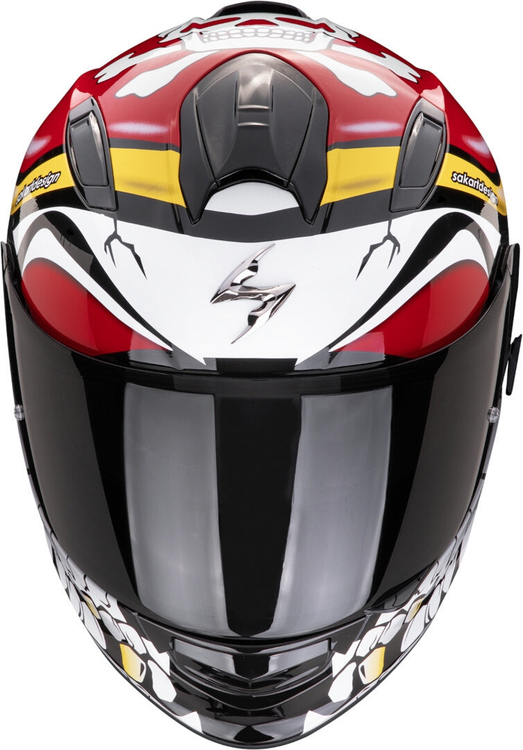 SCORPION EXO-491 PIRATE MOTO CAPACETES INTEGRAL PIRATA VERMELHO