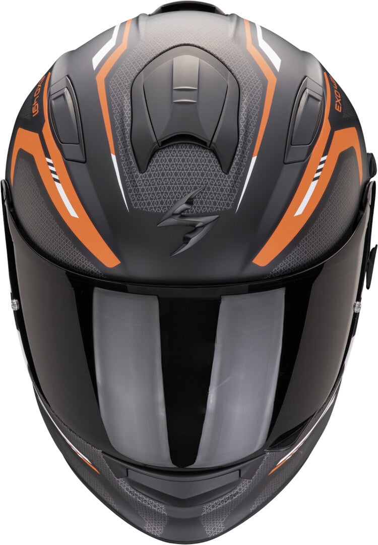 SCORPION - EXO 491 KRIPTA Negro Mate-Naranja-Blanco