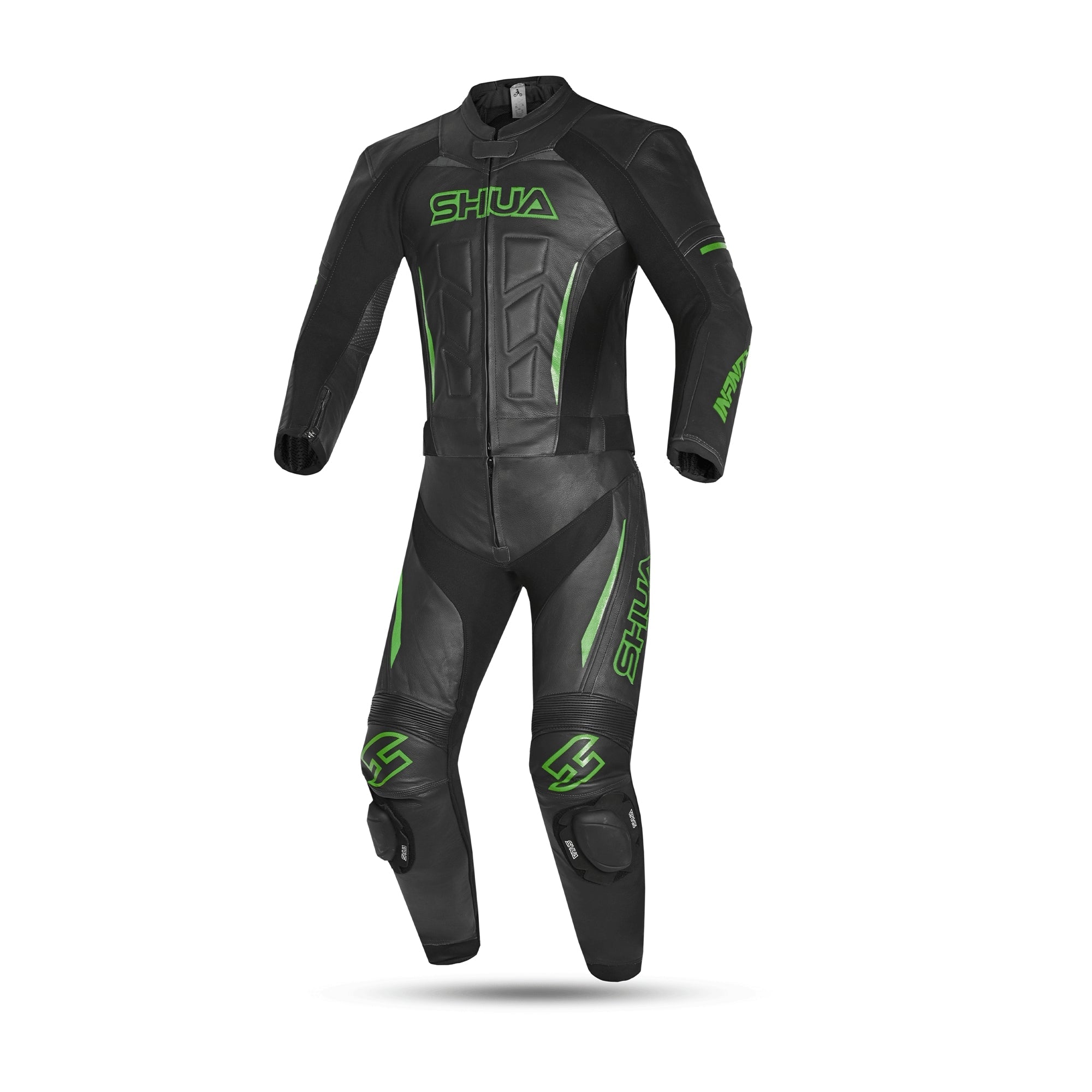 SHUA MONO 2 PC INFINITY Moto Homem Fatos Preto Verde