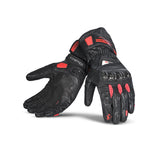 BELA VENOM RS RACING Moto Senhora Couro Luvas Preto Vermelho