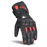 BELA VENOM RS RACING Moto Senhora Couro Luvas Preto Vermelho
