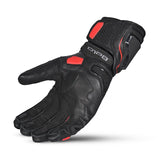 BELA VENOM RS RACING Moto Senhora Couro Luvas Preto Vermelho