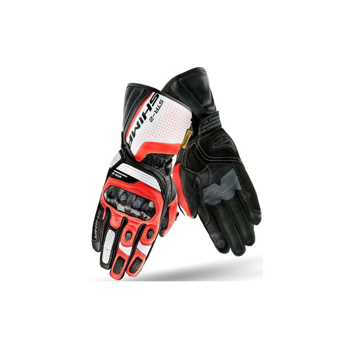 SHIMA STR-2 Moto Corrida Luvas Vermelha Fluo