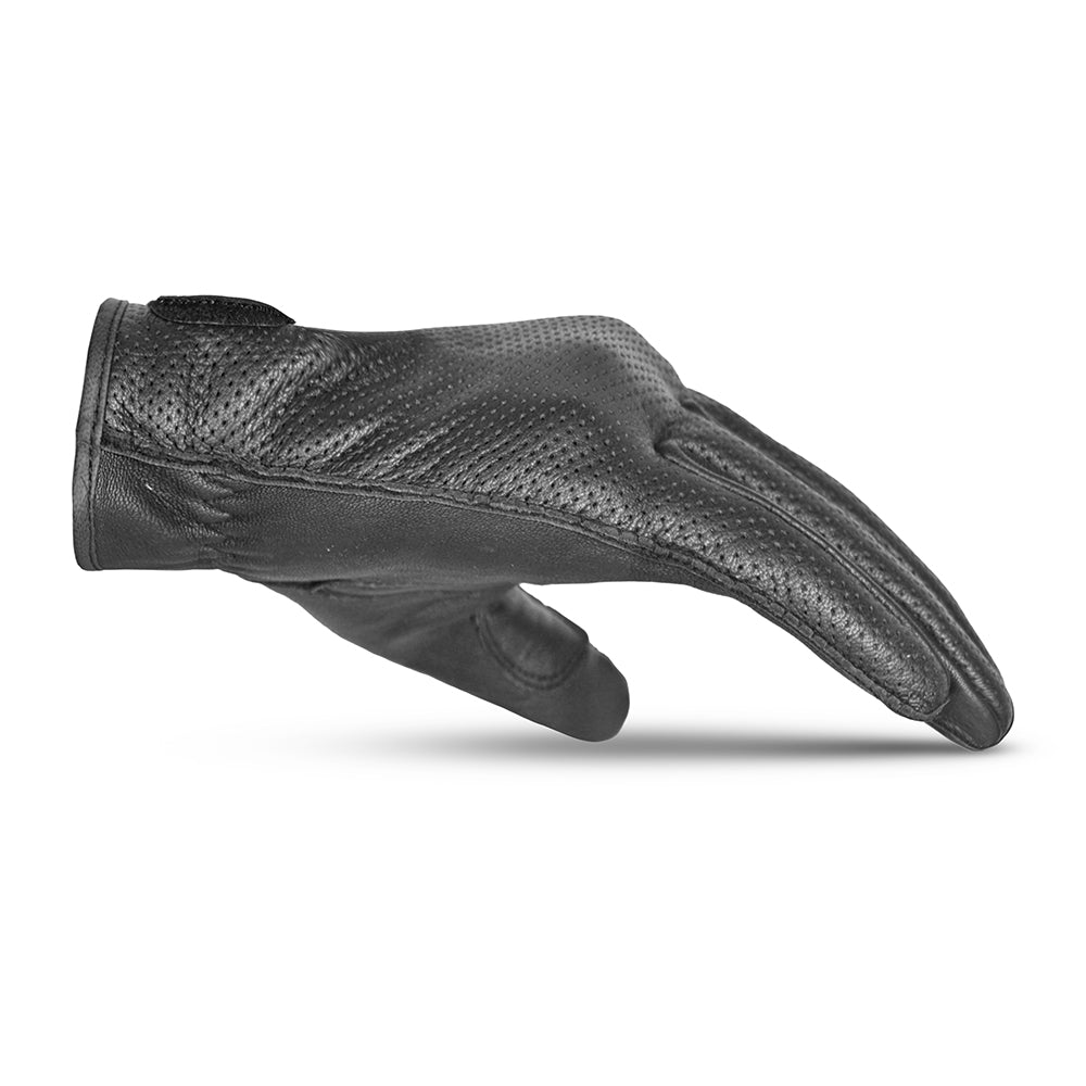 BELA CAFE AIR Moto Couro Luvas Preto