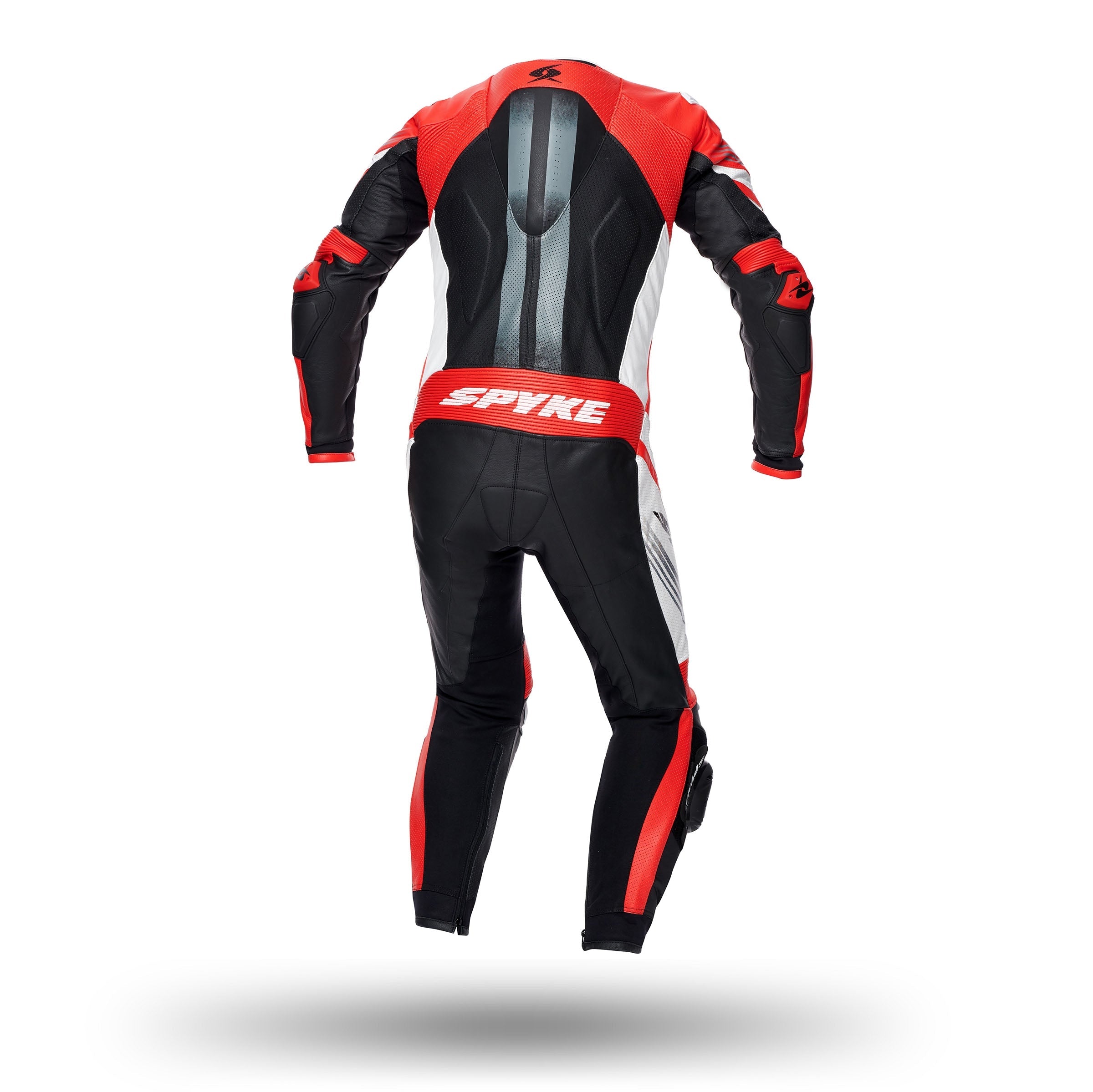 SPYKE - ESTORIL RACE 1PC SUIT BLACK/WHITE/FLUO RED - SECURTEX MOTOR S.L (t/a MaximoMoto)