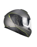 CGM 560G MAD RIDE Grafito Casco Modular Amarillo Fluorescente Mate