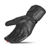 BELA ICE WINTER WP Moto Couro Luvas Preto Vermelho