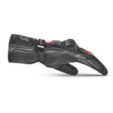 BELA ICE WINTER WP Moto Couro Luvas Preto Vermelho