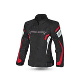 BELA HIGHLAND Moto Senhora Casacos Preto Gelo Vermelho