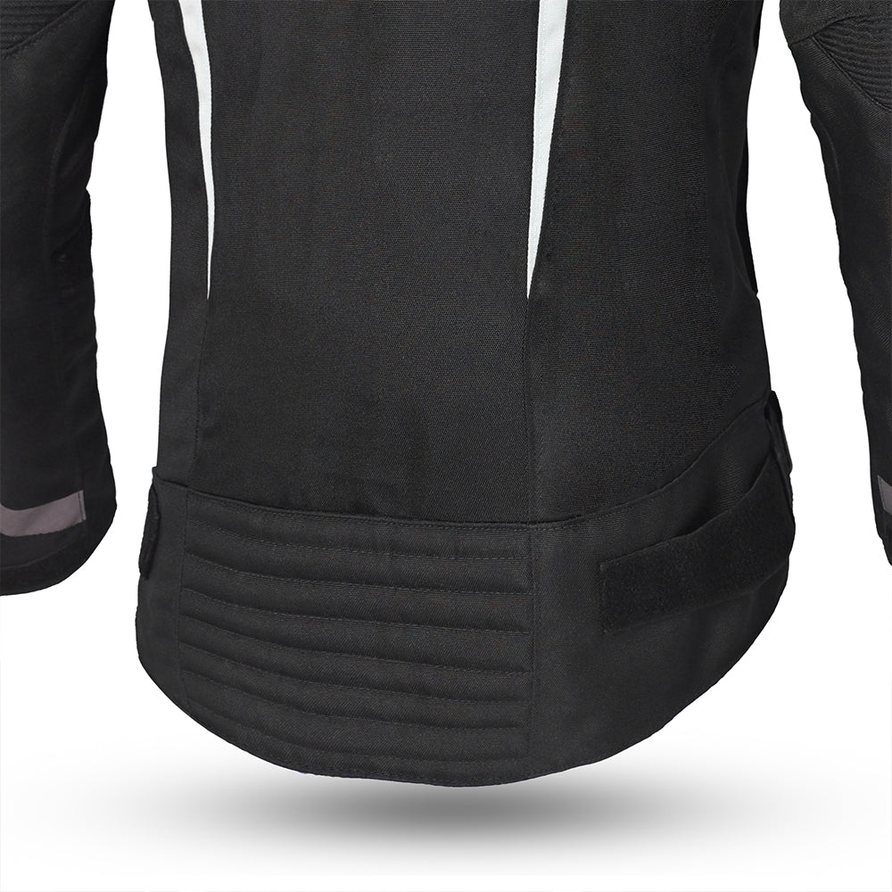 BELA HIGHLAND Moto Senhora Casacos Preto Gelo Vermelho
