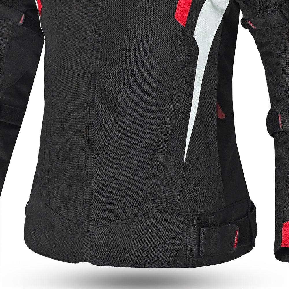 BELA HIGHLAND Moto Senhora Casacos Preto Gelo Vermelho