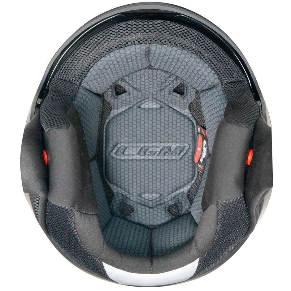 CGM 126G IPER CITY Casco de Moto negro rojo