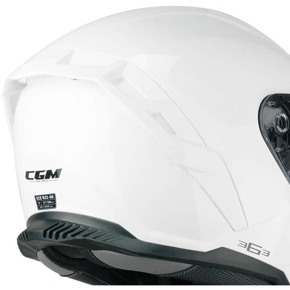 CGM 363 SHOT MONO Integral Moto Casco Blanco