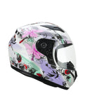 CGM 265S LUCKY MUSIC Integral Moto Casco Bianco Rosa