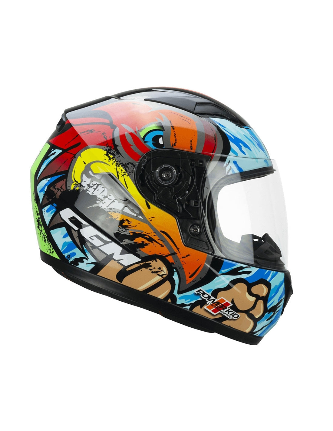 CGM - 265X LUCKY BOXER INTEGRAL CASCO Azzurro Rosso Verde