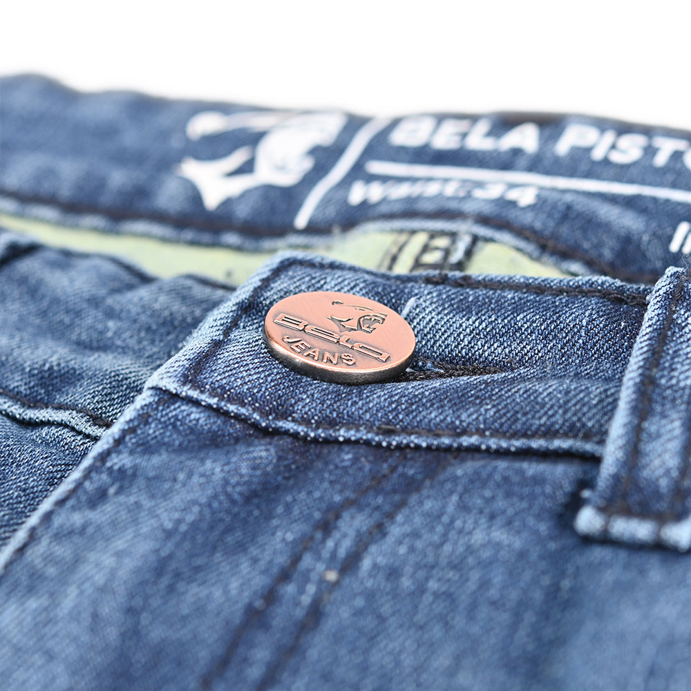 BELA PISTON Textile Denim Jeans Motorcycle Pants Blue 34L – 7 – Maximomoto PT
