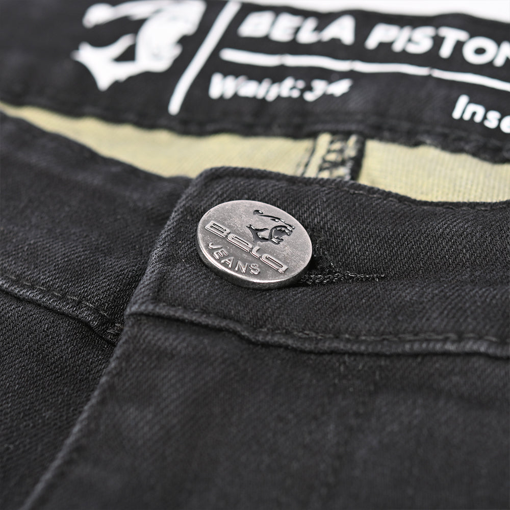 BELA PISTON Textile Denim Jeans Motorcycle Pants Black 34L – 7 – Maximomoto PT