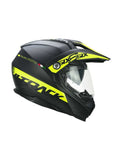 CGM 666S TWIN HITRACK Casco Todoterreno Negro Mate Amarillo