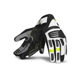 BELA ARIZON Moto Homem Textil Luvas Preto Branco Amarelo Fluorescente