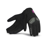 BELA LMBU 2 Moto Senhora Textil Luvas Preto Rosa