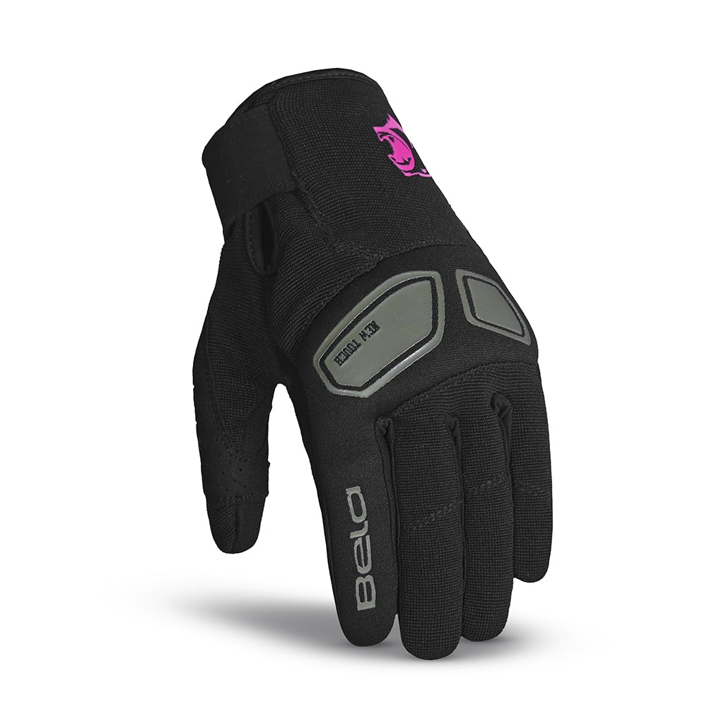 BELA LMBU 2 Motorcycle Lady Textile Gloves Black Pink – 2 – Maximomoto PT