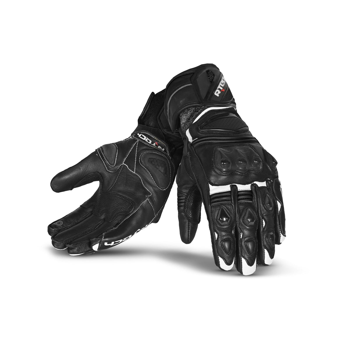 R-TECH ROBO Moto Senhora Couro Luvas Preto