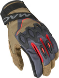 Macna Zairona Luvas de mujer Taupe/black/red