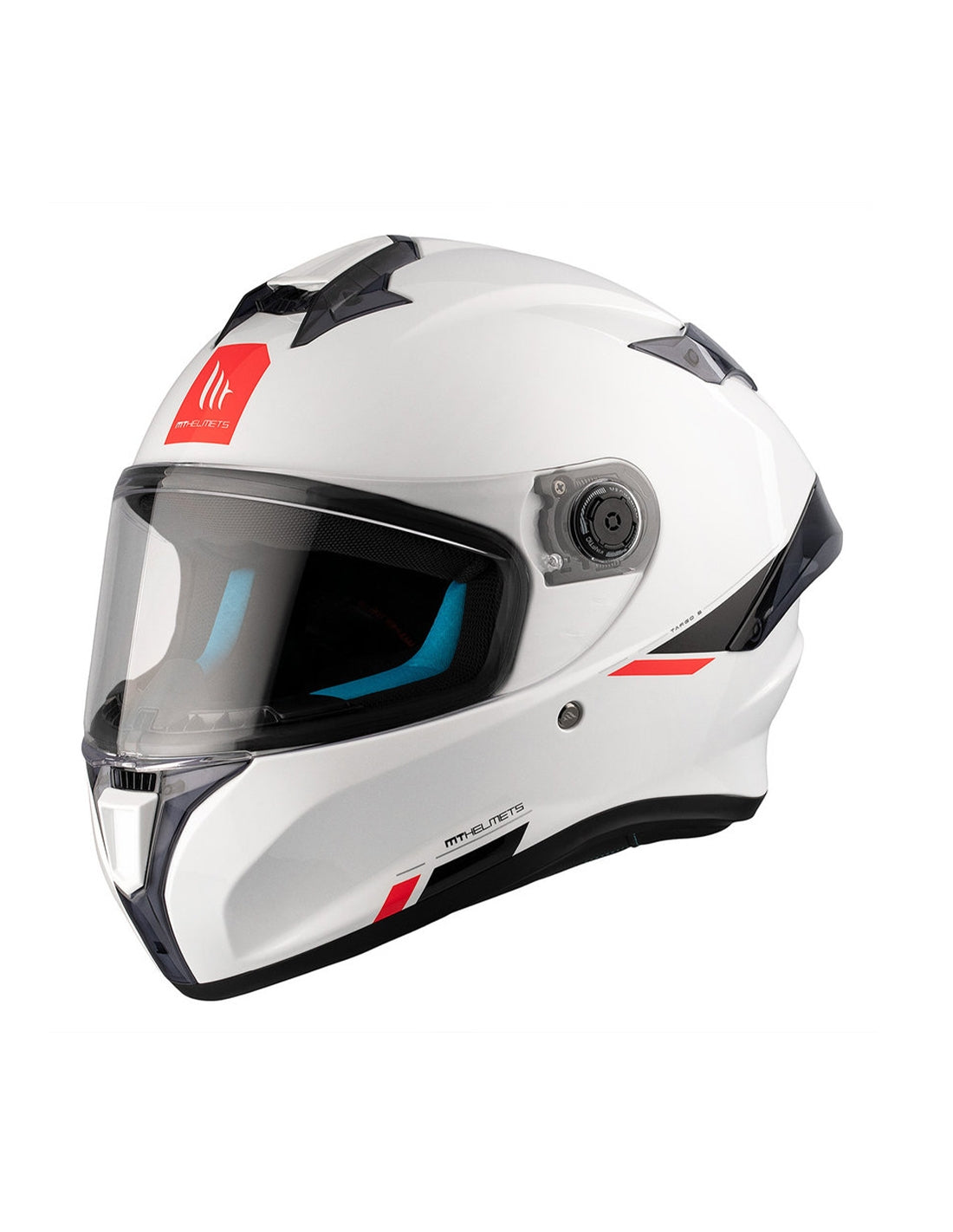 MT Targo S Solid A0 blanco perlado Casco integral deportivo para motocicleta