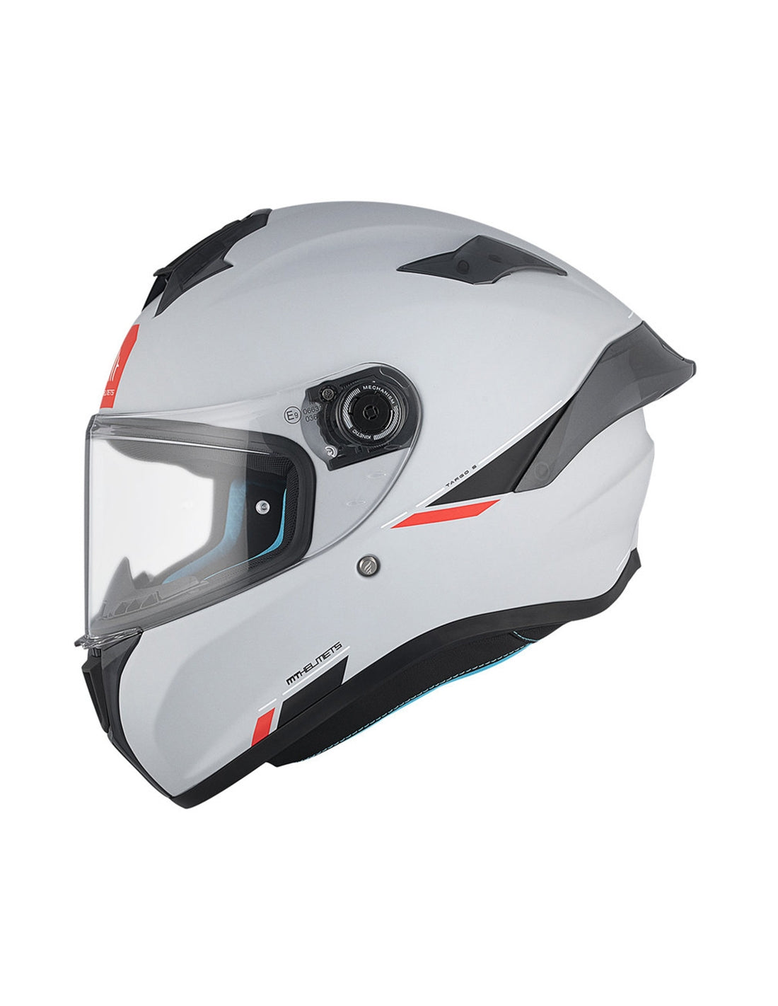 MT Targo S Solid A12 Casco integral sports motorcycle gray shiny – 2 – Maximomoto PT
