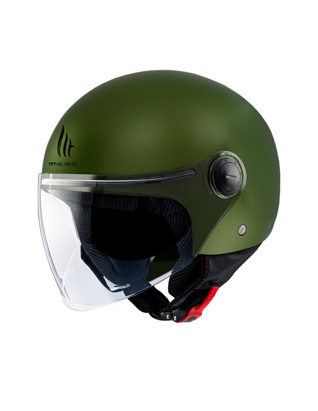 MT STREET S SOLID A6 MOTO JET CAPACETE VERDE FOSCO