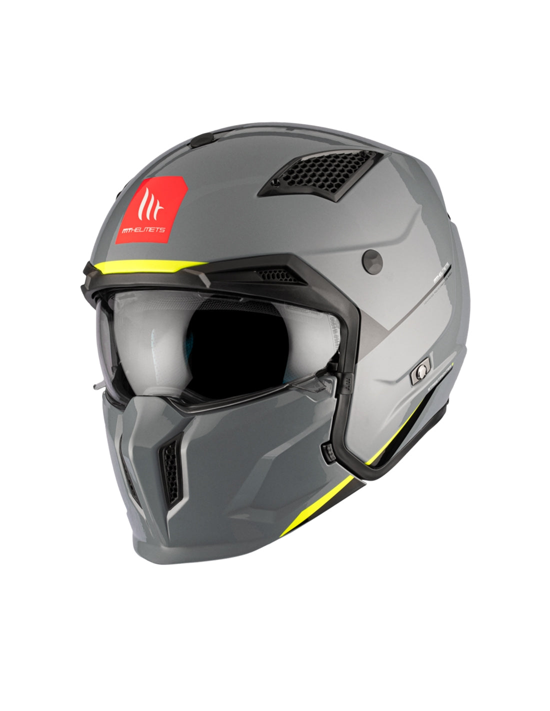 MT Streetfighter S SV Solid A22 gris brillante Casco de moto modular - SECURTEX MOTOR S.L (t/a MaximoMoto)