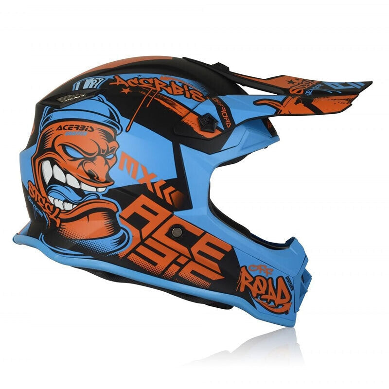 ACERBIS - CASCO IMPACT STEEL JUNIOR ARANCIO/BLU – 2 – Maximomoto PT
