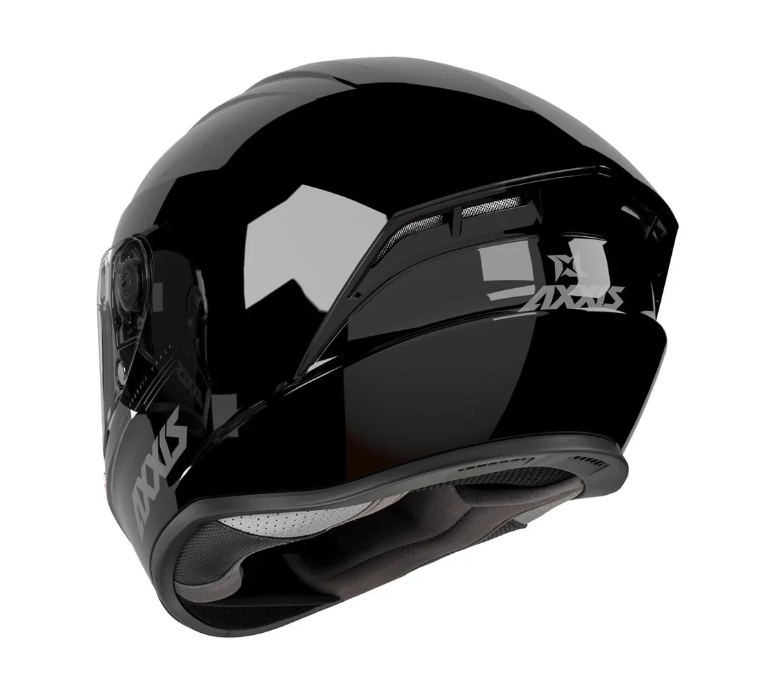 AXXIS FF112D DRAKEN S SOLID V.2 CAPACETE DE MOTO A11 PRETO BRILLO – 2 – Maximomoto PT