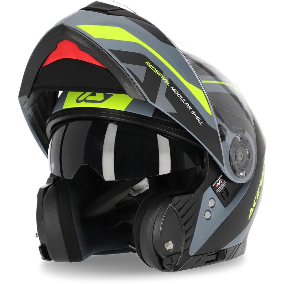 ACERBIS - REDERWEL GRIGIO/GIALLO HELMET SHELL – 2 – Maximomoto PT