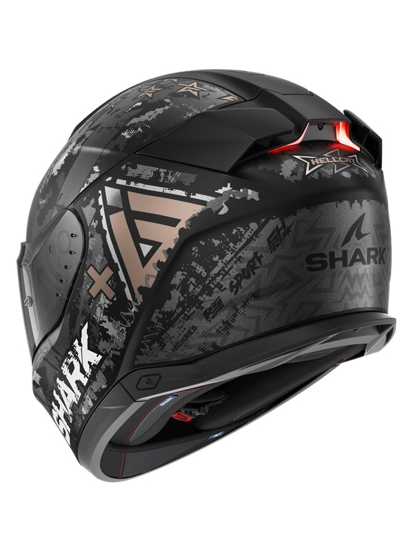 SHARK SKWAL I3 HELLCAT CAPACETE INTEGRAL MOTO PRETO CROMADO ANTRACITE