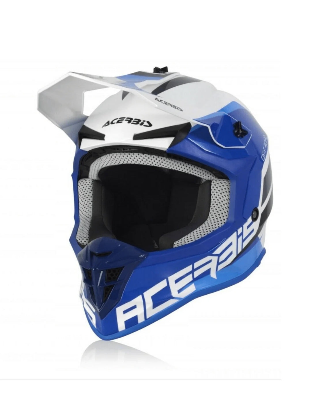 ACERBIS LINEAR MOTO MOTOCROSS CAPACETE BRANCO AZUL