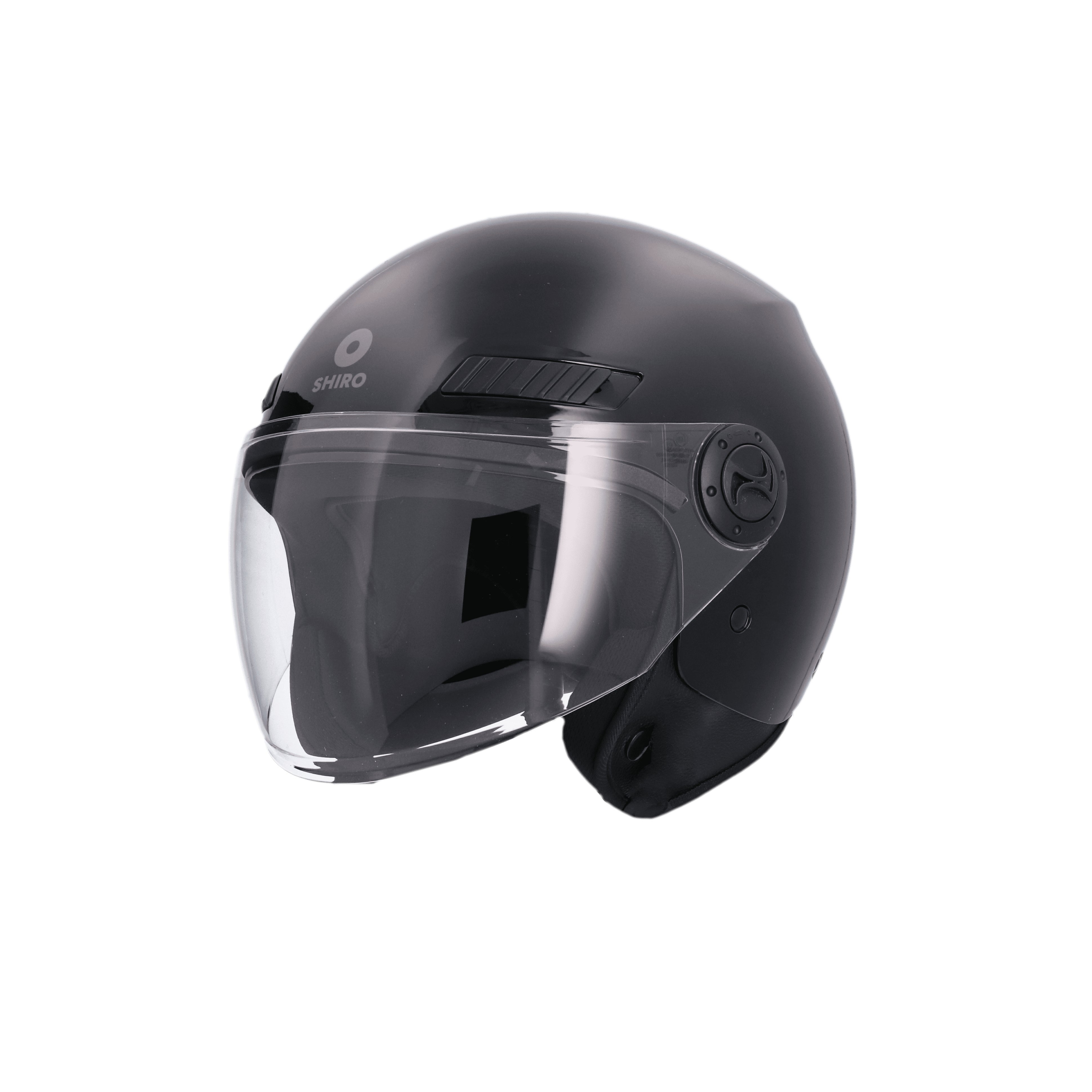 SHIRO SH-62 KIOTO MONOCOLOR Moto Jet Capacete Preto – 1 – Maximomoto PT