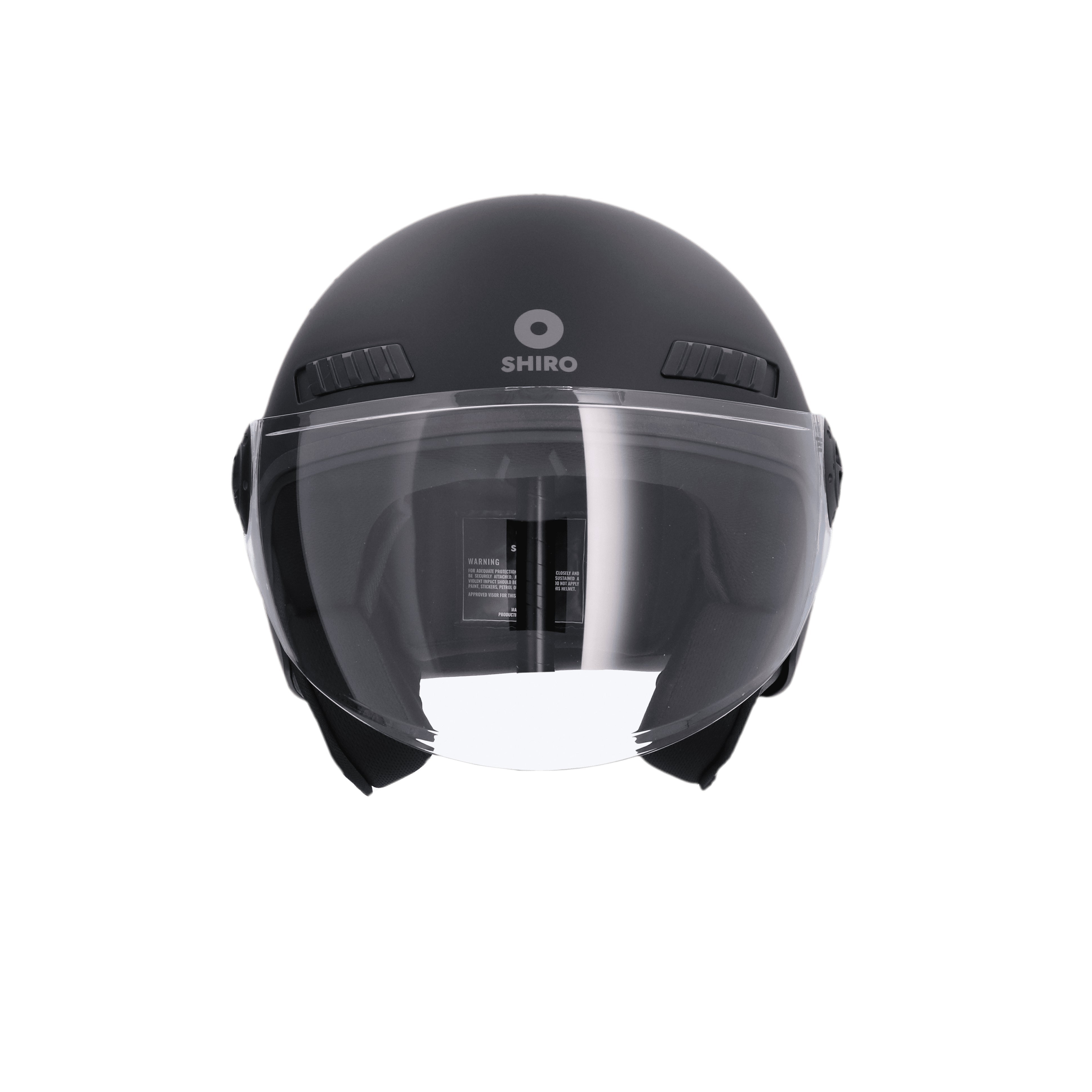 SHIRO SH-62 KIOTO MONOCOLOR Moto Jet Capacete Preto Matt – 2 – Maximomoto PT