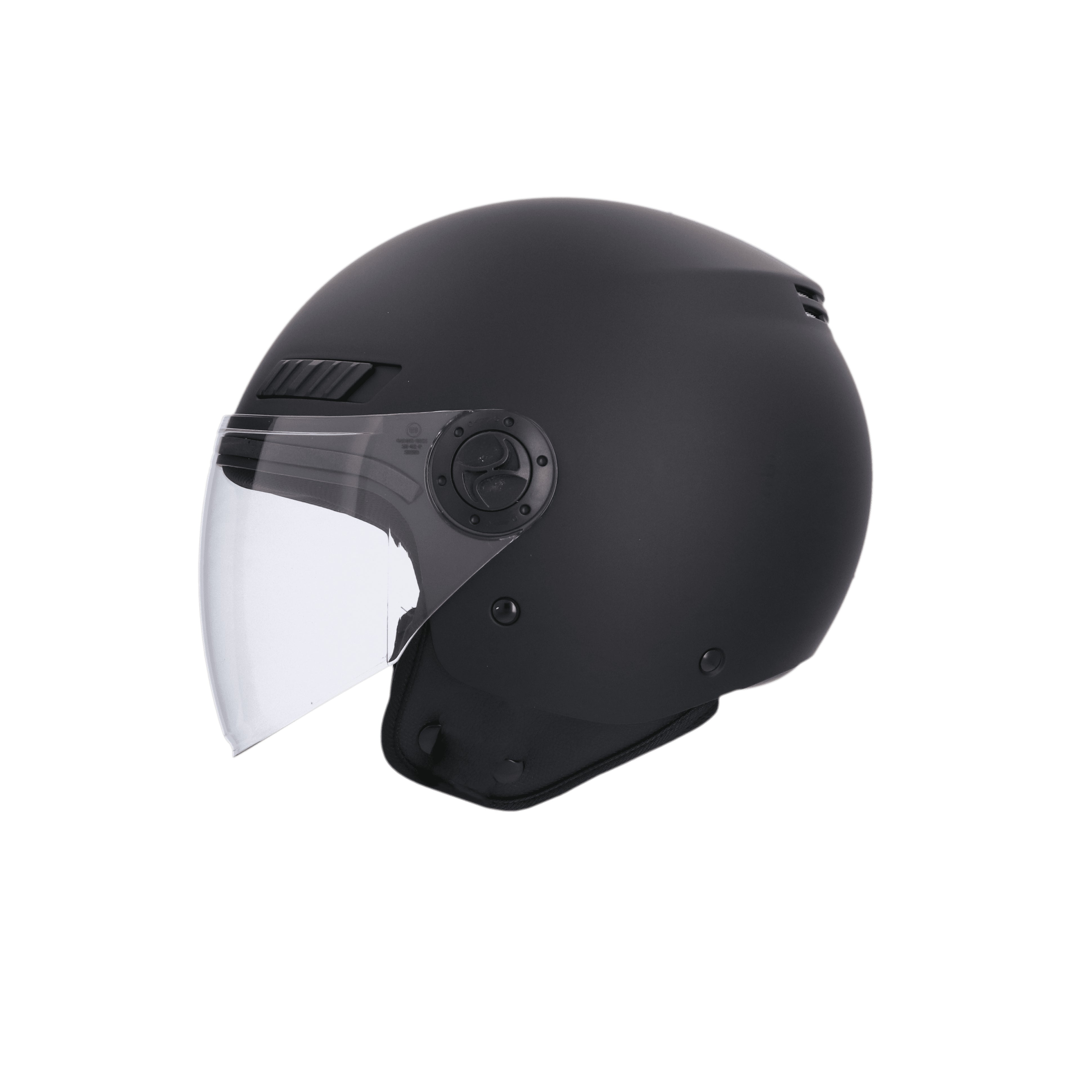 SHIRO SH-62 KIOTO MONOCOLOR Moto Jet Capacete Preto Matt – 3 – Maximomoto PT