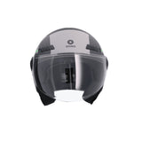SHIRO KYOTO KALOS Moto Rosto Aberto Capacete Cinza Fosco