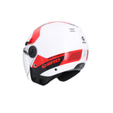 SHIRO KIOTO KALOS Moto Rosto Aberto Capacete Branco Vermelho