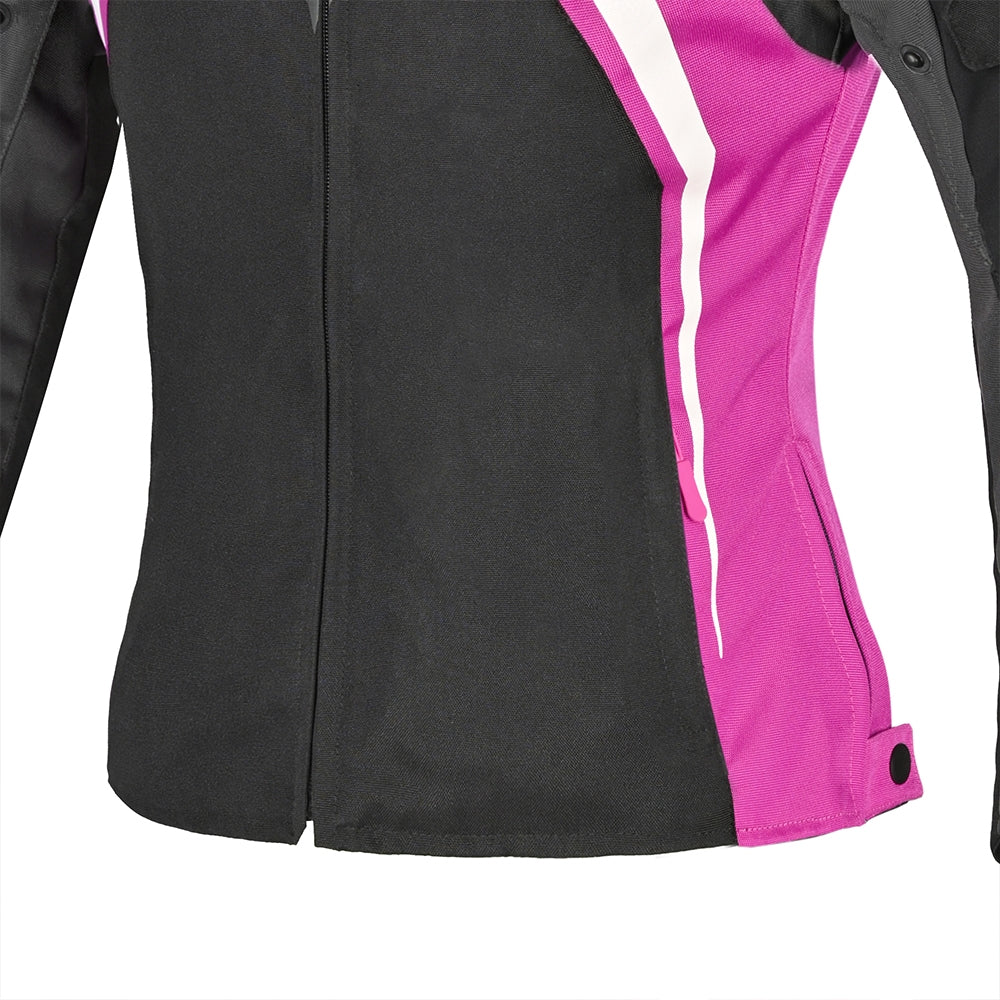BELA ELANUR Senhora Moto Textil Casacos Preto Antracite Rosa
